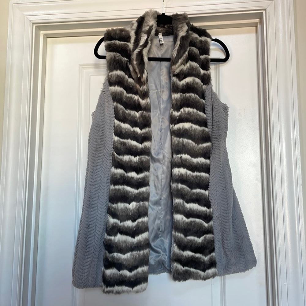 Faux fur vest